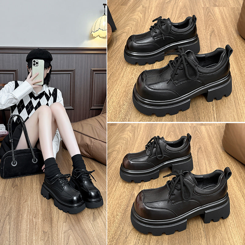 Thick Sole Height Increasing Comfortable Martin Short Not Tired Feet Loafers