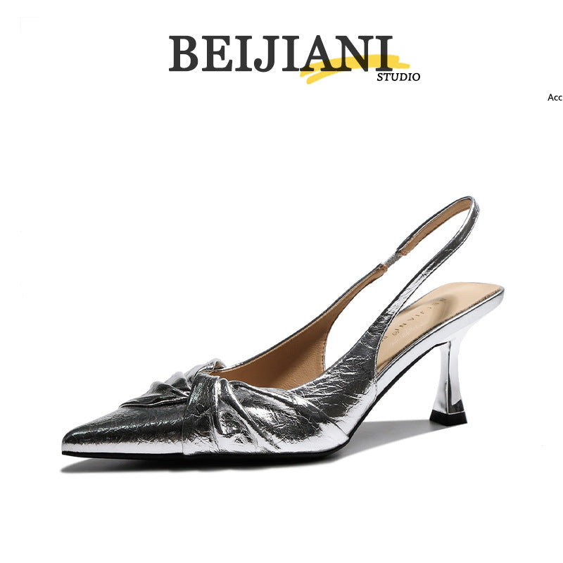 Women's Chinese Style Twisted Pointed Toe Stiletto Women's Fashion Shoes