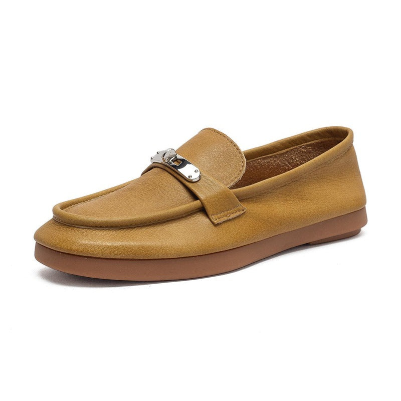 Women's One Pedal French Lock Small Sewing Very Loafers