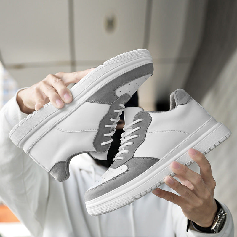 Men's Spring Invisible Inner Hight Increasing Breathable Men's Board Shoes