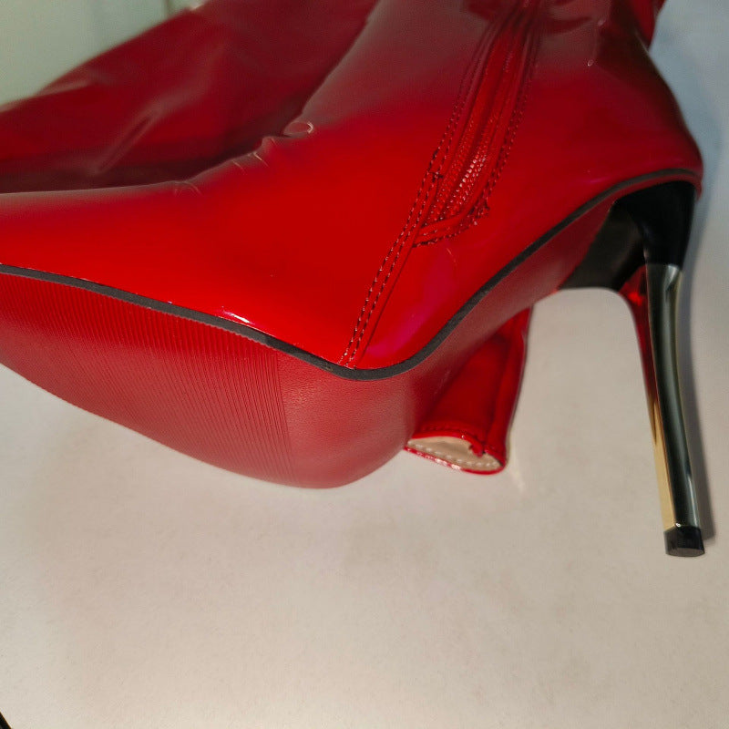 Women's Thigh Below The Knee Plus Size Metal Fashion Heels