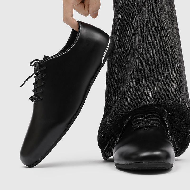 Men's Breathable Soft Bottom Commuter Business Formal Wear High-grade Retro Derby Men's Casual Leather Shoes