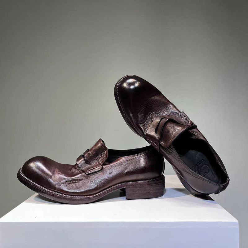 Men's Horse Washed Worn Genuine Sole Retro Leather Shoes