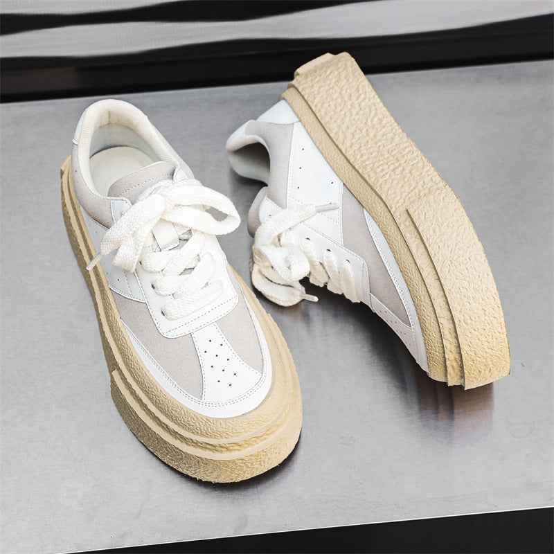 Men's Platform Easy Wear Height Increasing Muffin Sneakers