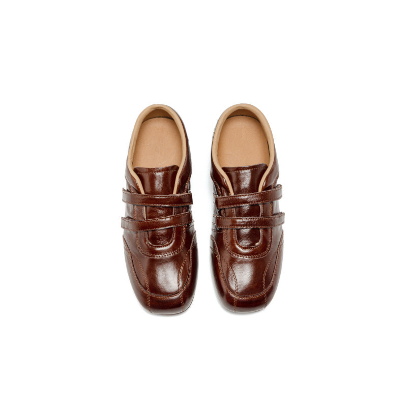 Women's Cowhide Ballet Pumps Spring Soft Bottom Loafers
