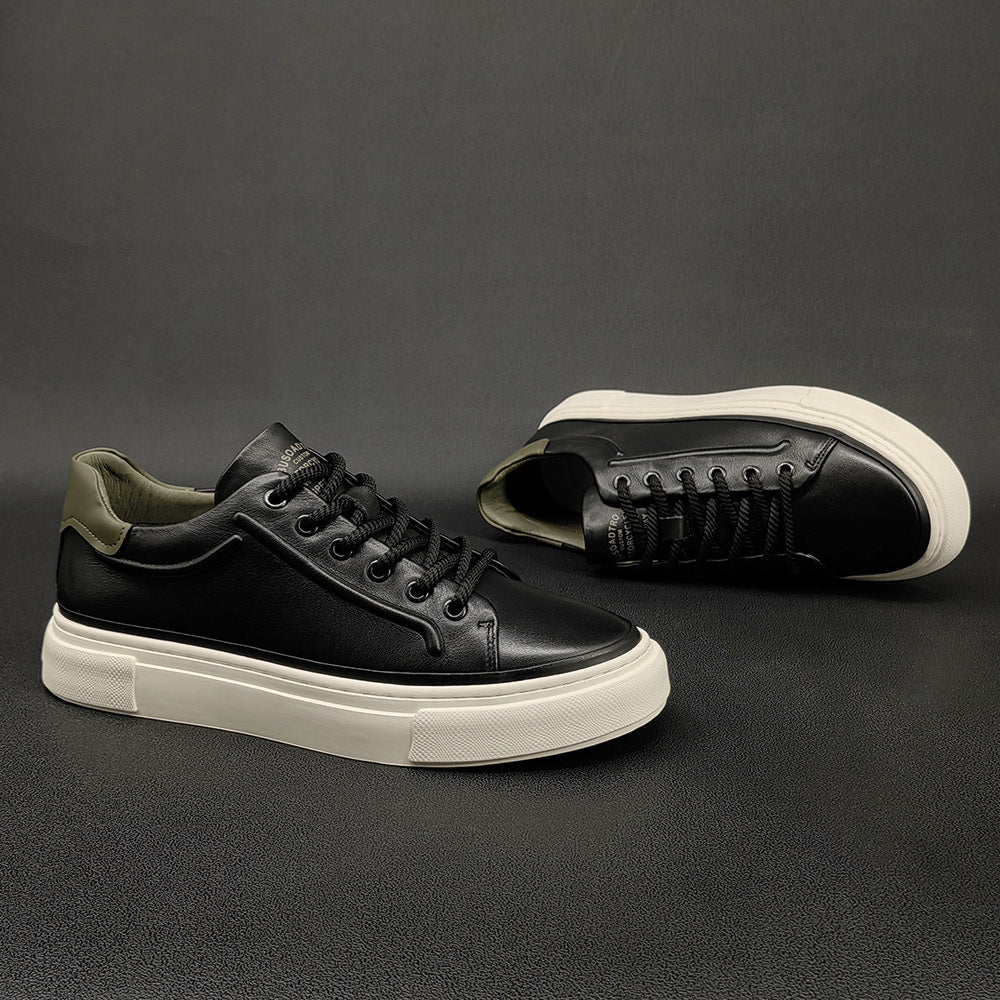 Men's Trendy Niche Autumn First Layer Cowhide Sneakers