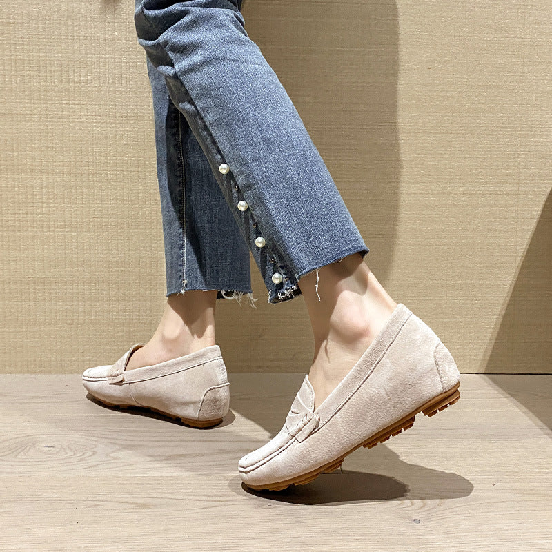 Women's With Hidden Genuine Wedge Slip-on Lofter Men's Shoes