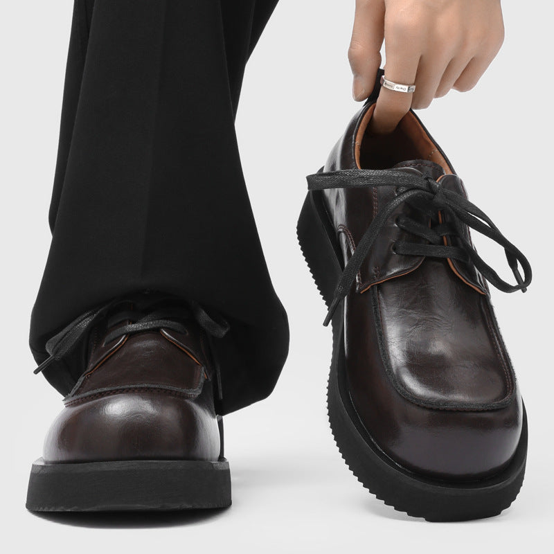 Men's High-grade Versatile Fashion Derby Commuter Elevator Wild Big Men's Shoes
