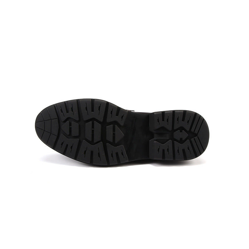 Men's Formal Metal Buckle Trendy Retro Business Casual Shoes