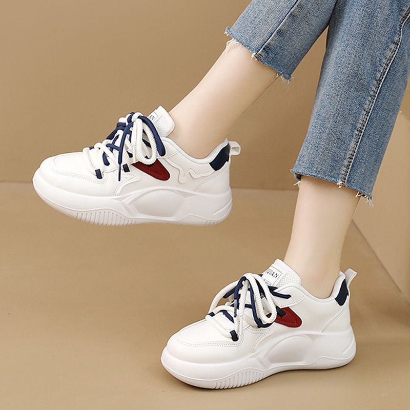 Women's Genuine Platform White Dad Spring Sneakers