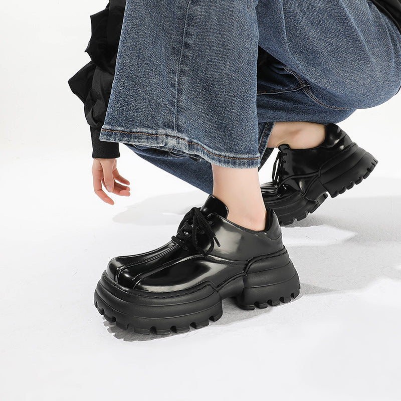 Women's Spring College Style Sports Small Single-layer Leather Shoes
