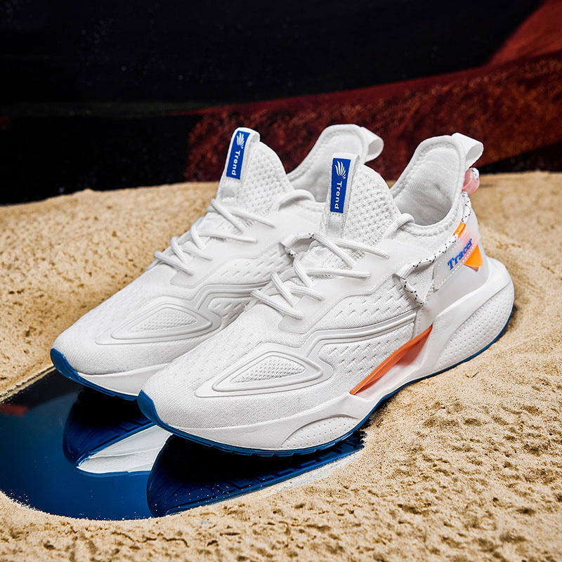 Men's Mesh Surface Popcorn Elastic Shock Absorption Leisure Sneakers