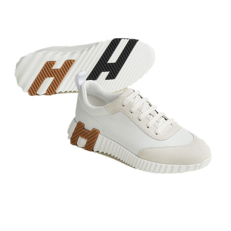 Women's & Men's For White Platform Couple Flat Breathable Sneakers