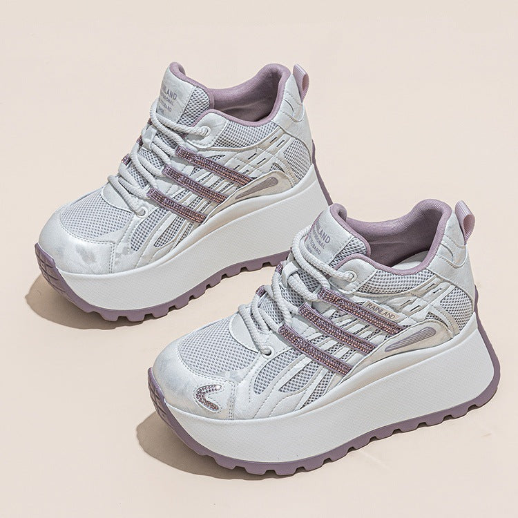 Women's Small Thick-soled Heightened Daddy Lightweight Soft Sole Spring Casual Shoes