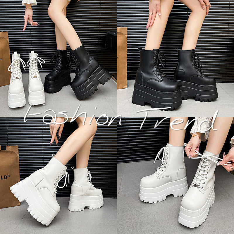 Women's & Men's Adult Universal Elevator Small Man Platform Martin Short Music Boots