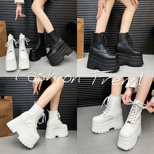 Women's & Men's Adult Universal Elevator Small Man Platform Martin Short Music Boots