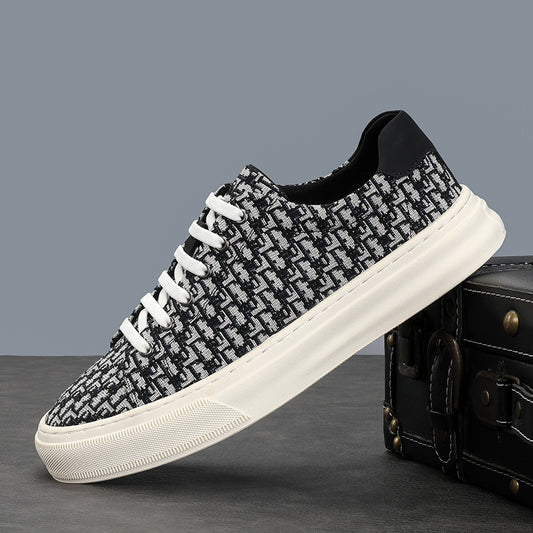 Men's British Style Breathable Cloth Slip-on Men's Canvas Shoes
