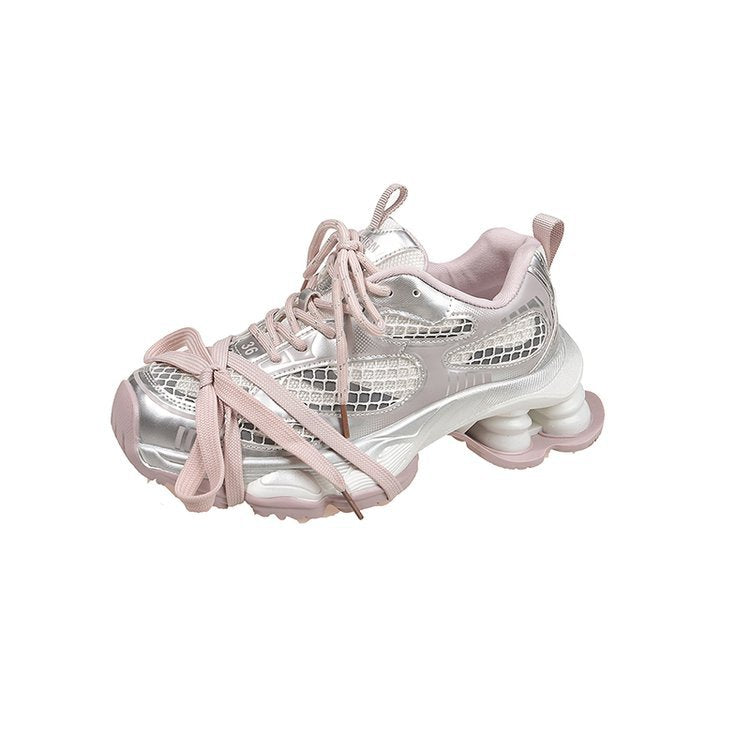 Women's Genuine Platform Dad Spring Mesh Breathable Sneakers