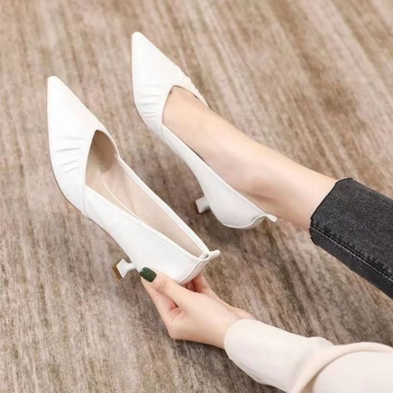 Women's Soft Mid Summer Spring Pointed High Women's Shoes