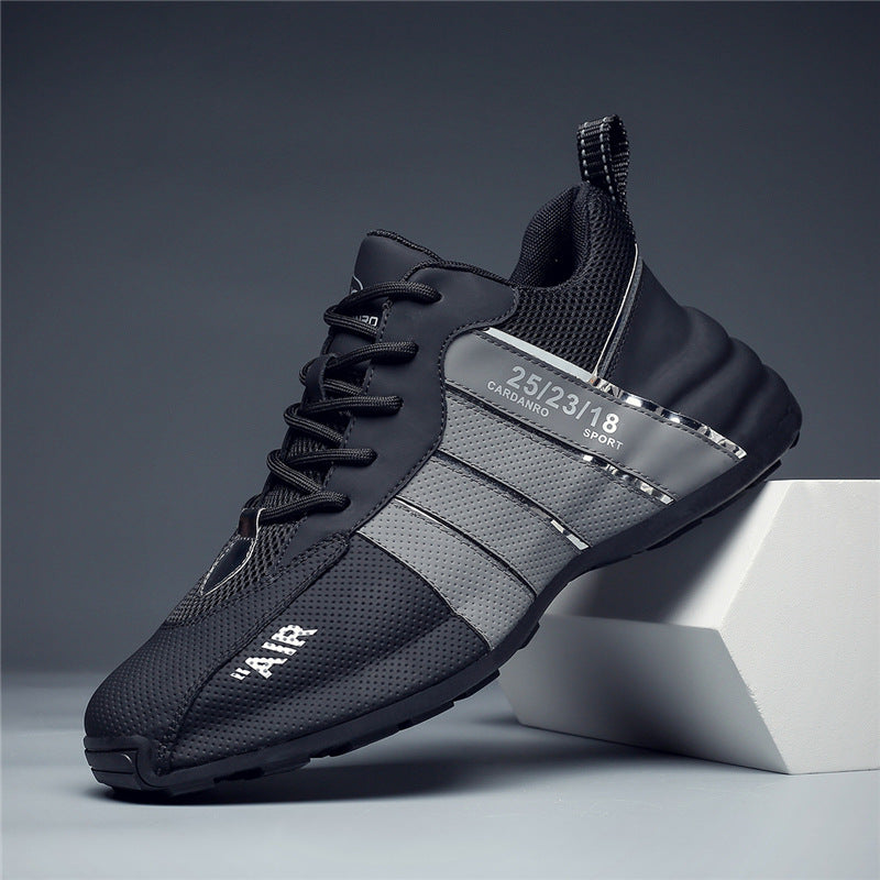 Men's Breathable Letters First Layer Cowhide Running Dad Men's Shoes