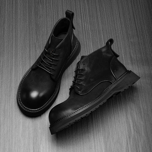 Men's Martin Short Winter Fleece-lined British Style Boots