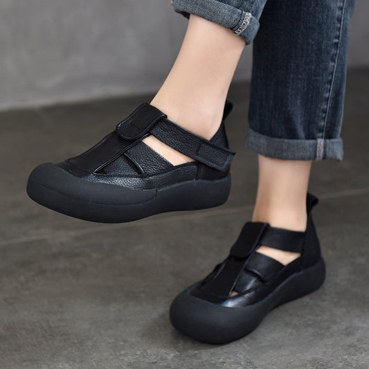 Price Summer Hollow Velcro Top Layer Sandals