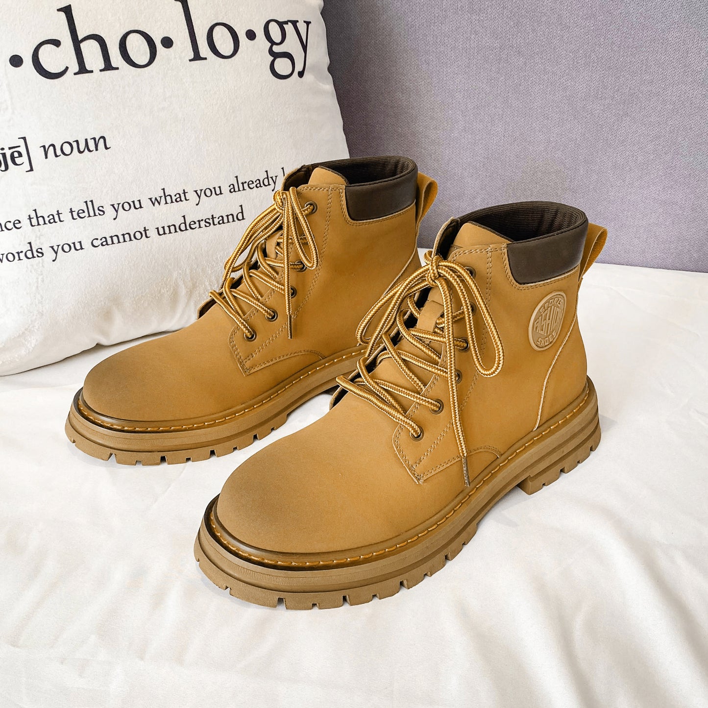 Women's & Men's Couple British Style Worker Big Toe Martin Boots