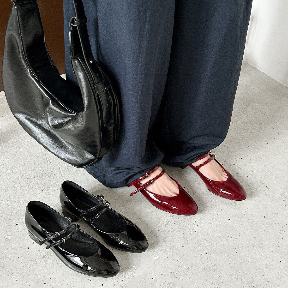 Women's Genuine Retro Mary Jane Flat Low-cut Buckle Loafers