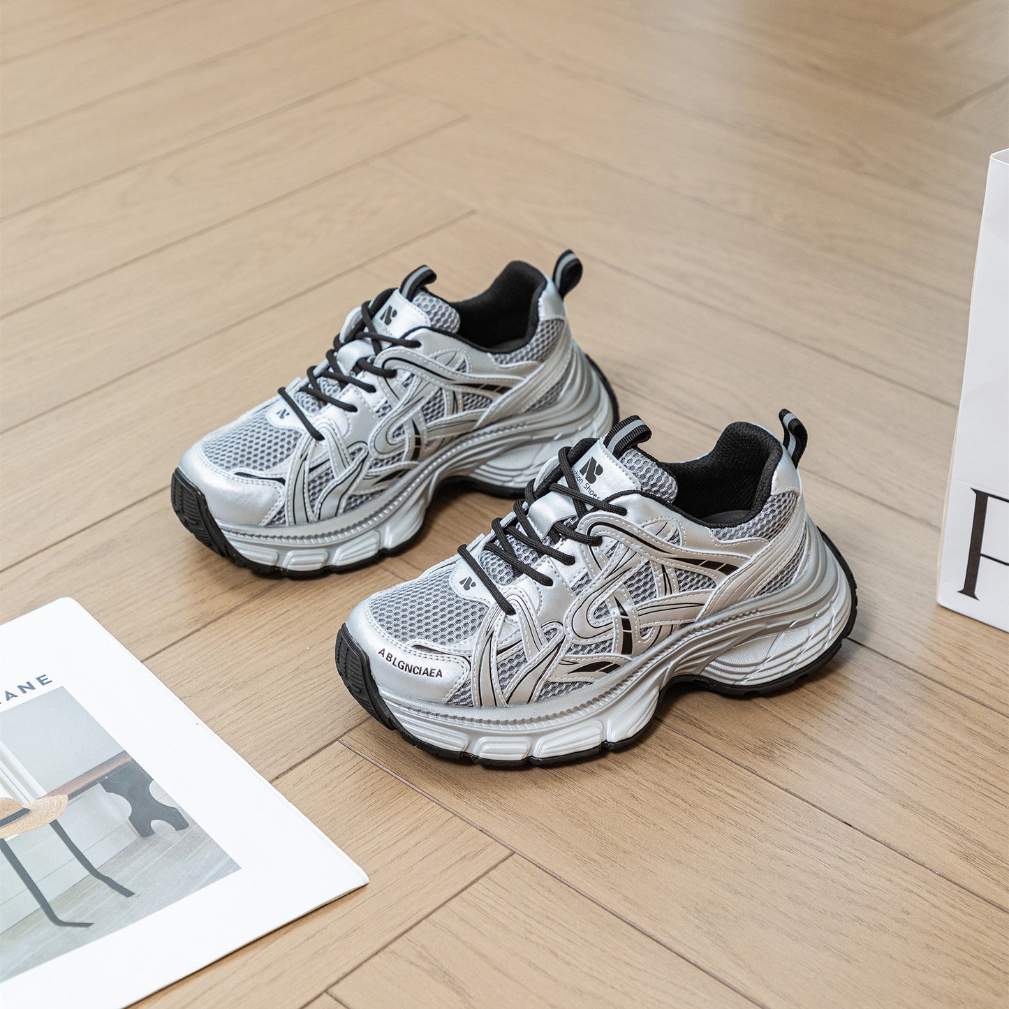 Women's Dad Platform Sports Jogging Pumps Breathable Sneakers