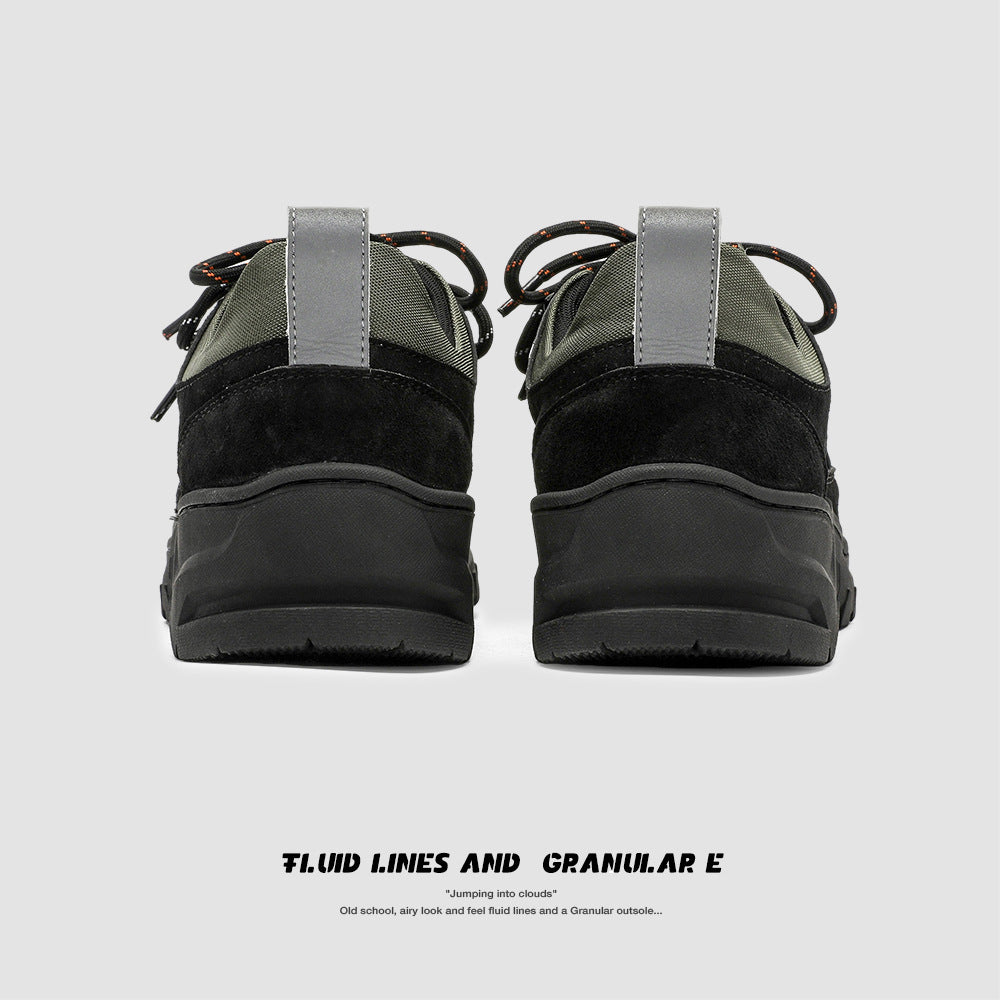 Women's & Men's Thick Bottom Outdoor Hiking Height Increasing Short Face Stitching Men's Board Shoes