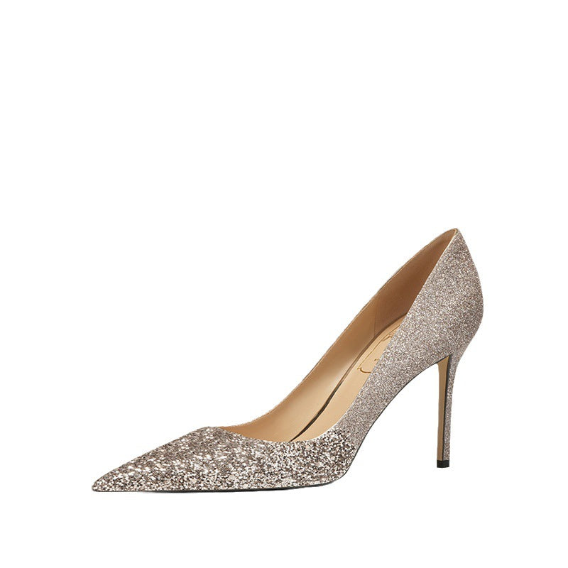 Women's Mall Pointed Stiletto Wedding Reception High Bridal Bridesmaid Heels