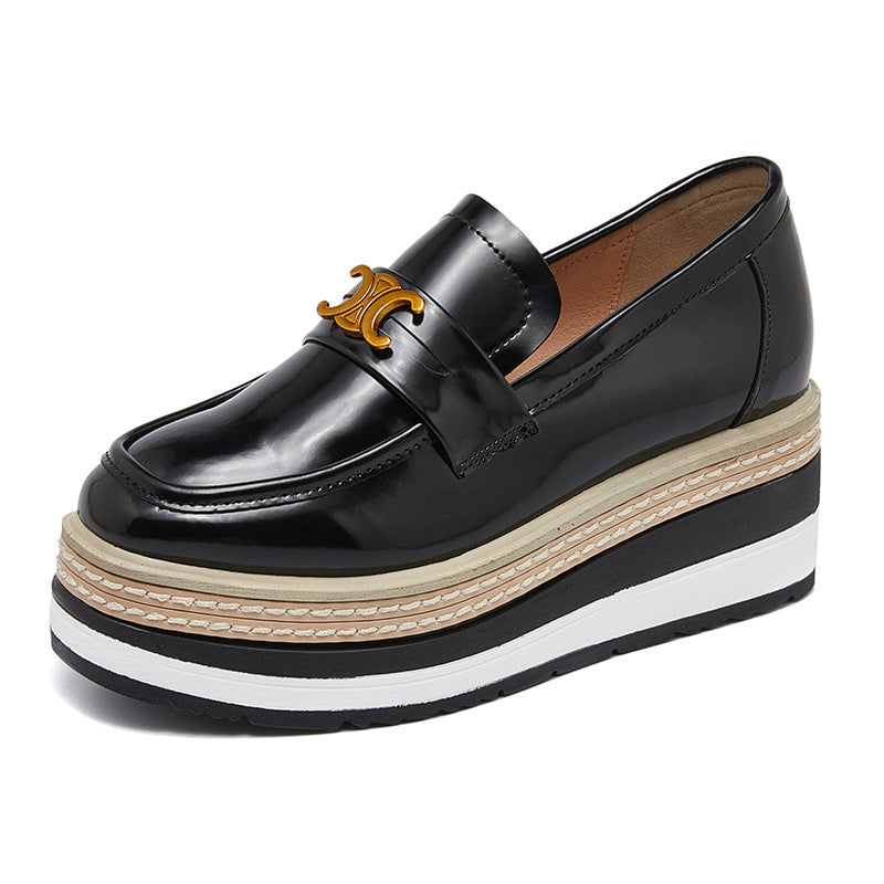 Korean Style Platform Height Increasing Wedge Casual Shoes