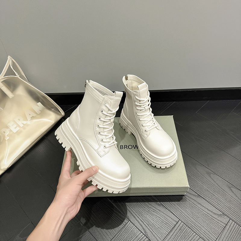 Women's Thick Bottom Rear Zipper Martin Autumn Boots