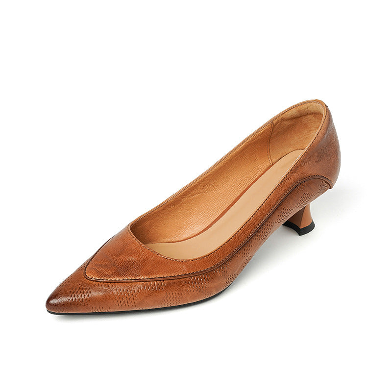 French Low-cut Stiletto Commuter Slip-on Wedding Women's Fashion Shoes