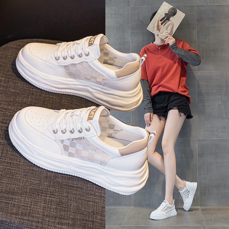 Women's Mesh Breathable White Summer Thin Platform Women's Casual Shoes