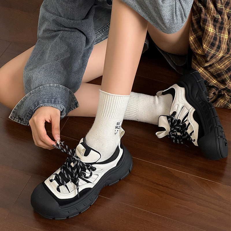 Women's Dad Spring Thick Sole Increased Upstream Lightweight Outdoor Women's Sports Shoes