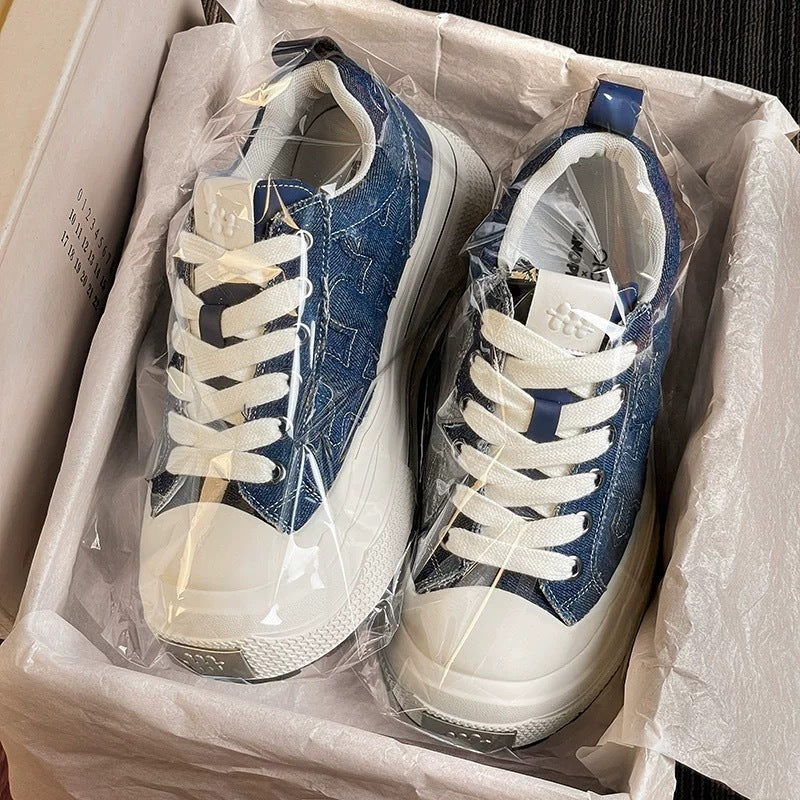 Women's & Men's Blossom Ensemble Series Platform For Golden Sneakers