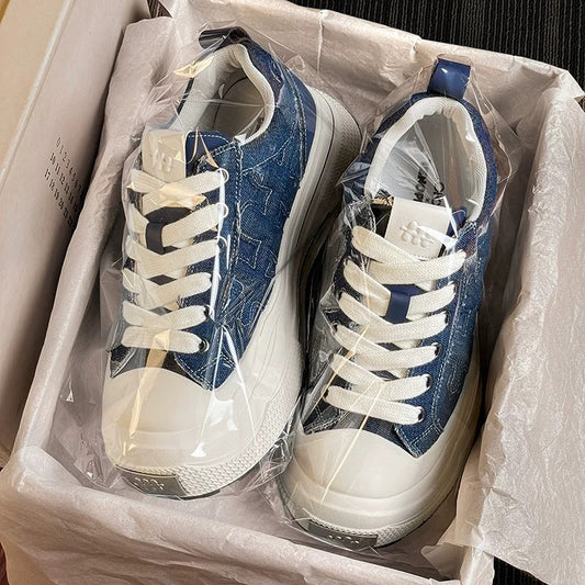 Women's & Men's Blossom Ensemble Series Platform For Golden Sneakers