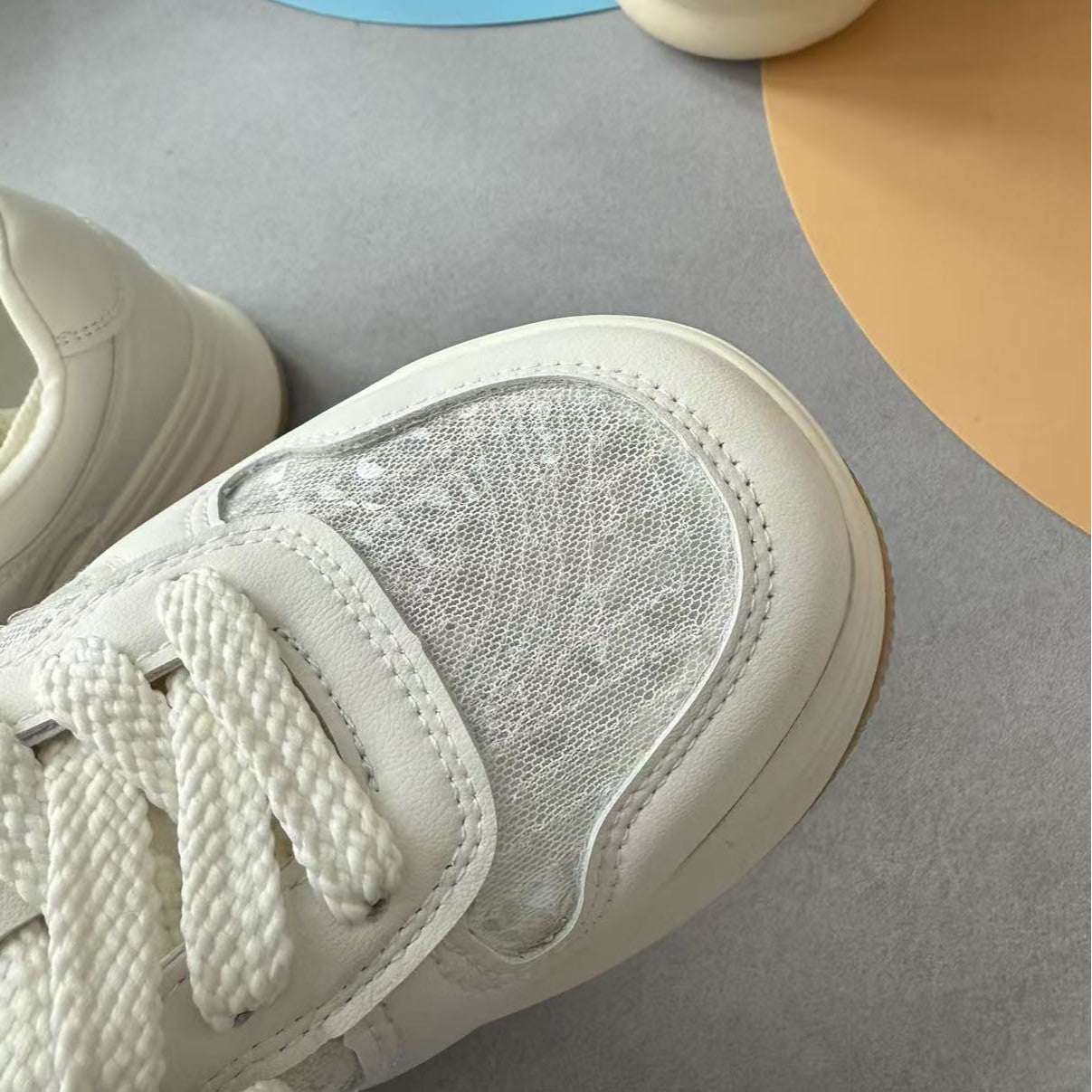 Women's Breathable Mesh Height Platform White Women's Casual Shoes