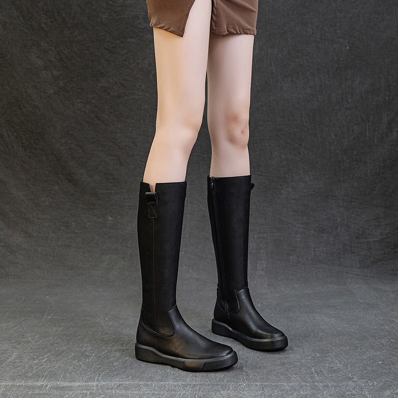 Women's Platform Flat Side Zipper Female Fashion Boots