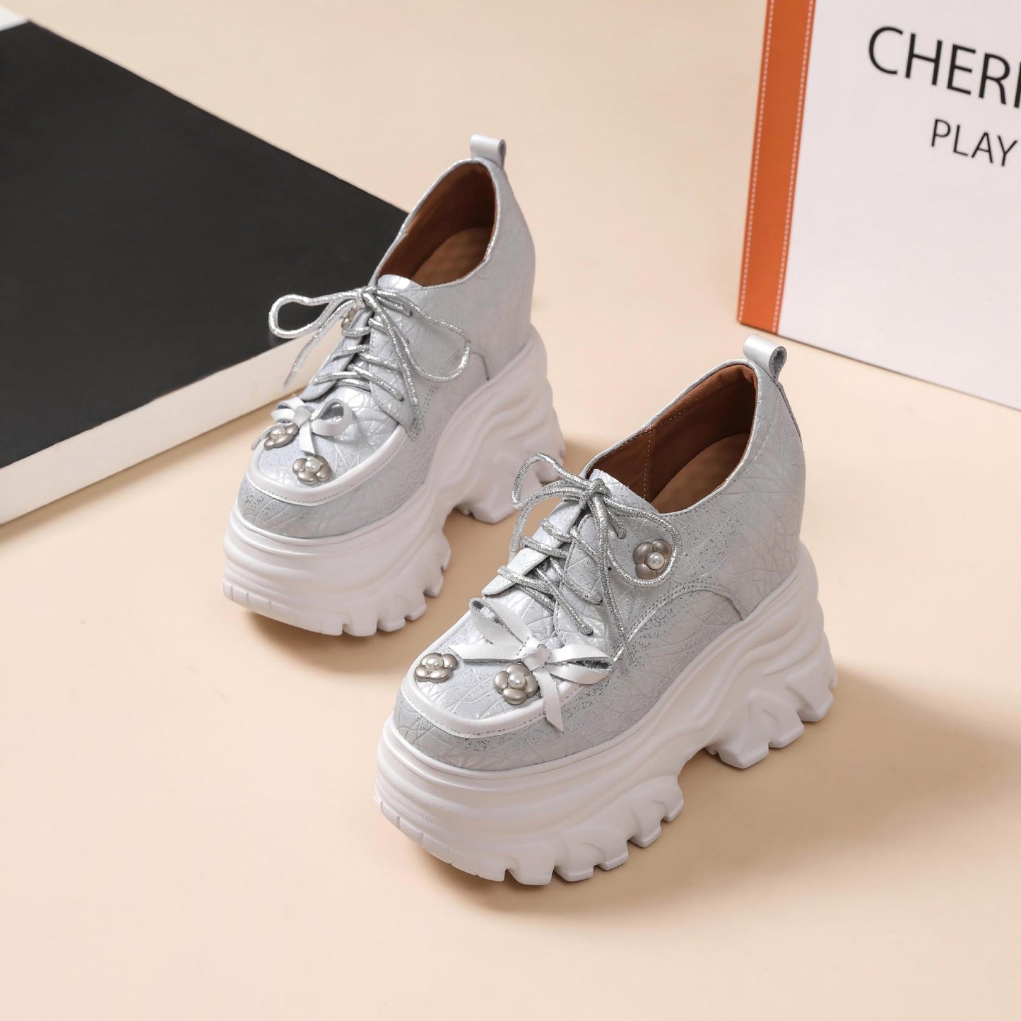 Women's Bow Small British Fashion Deep Mouth Women's Casual Shoes