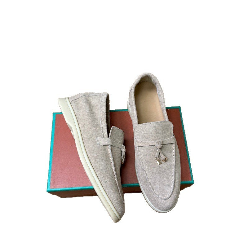 Women's One Pedal Tassel Lazybone Comfortable Heightened Single Loafers
