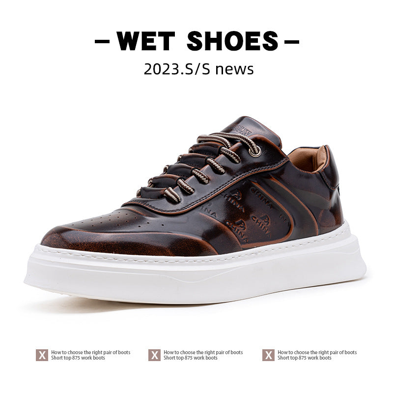 Men's Flow British Style Polished Soft Bottom Sneakers