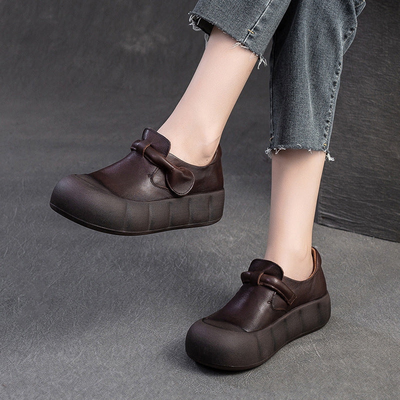 Women's Retro Solid Color Velcro Comfortable Lightweight Women's Casual Shoes
