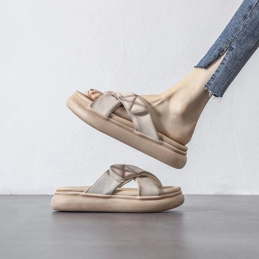 Women's Sheepskin Summer Outdoor Fashion Cross Magic Sandals