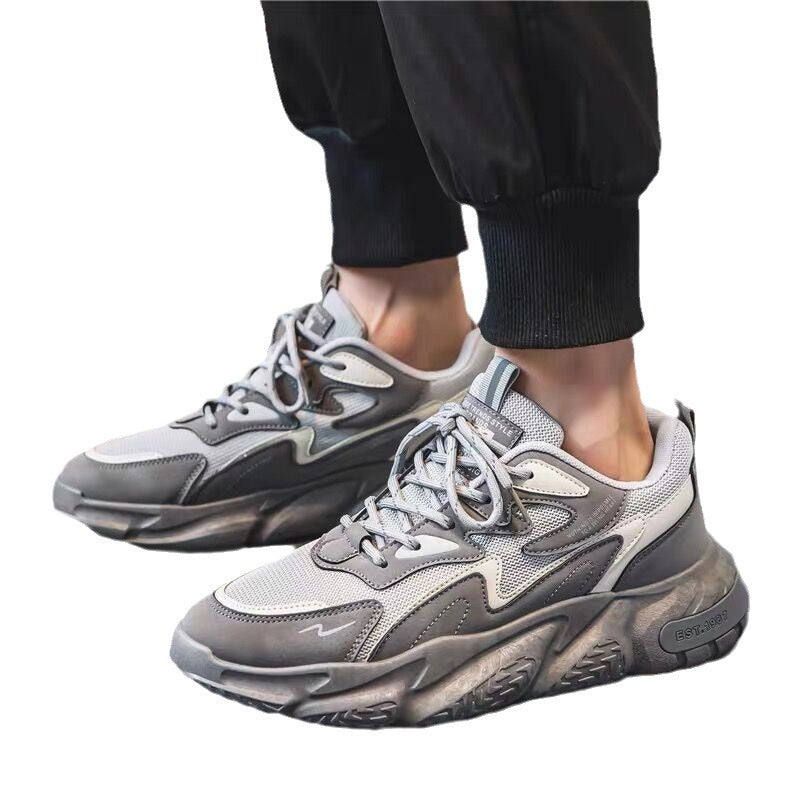 Men's Summer Breathable Mesh Sports Trendy Versatile Height Increasing Sneakers