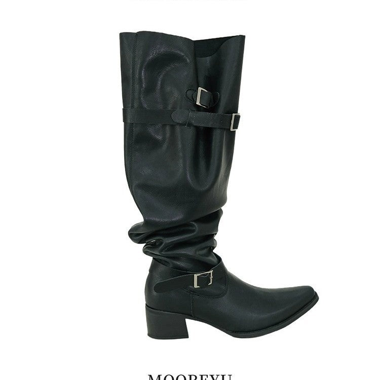 Women's Pile Style Long Below The Knee Two-way Boots