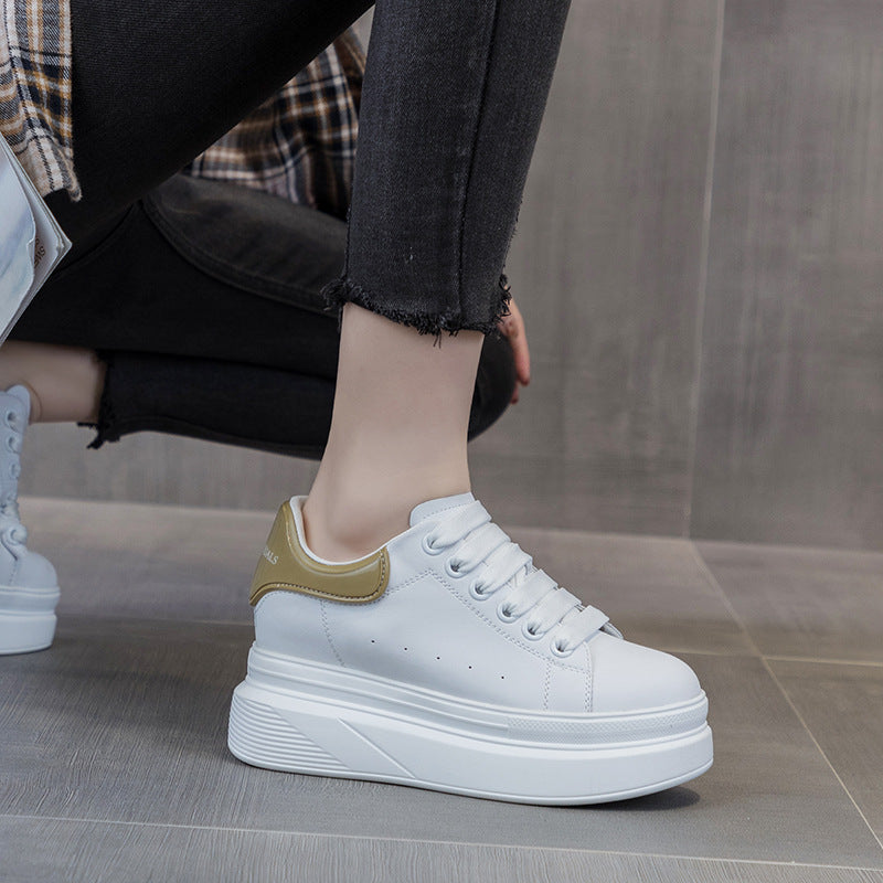 Women's Height Increasing Insole Mcqueen White Autumn Women's Casual Shoes
