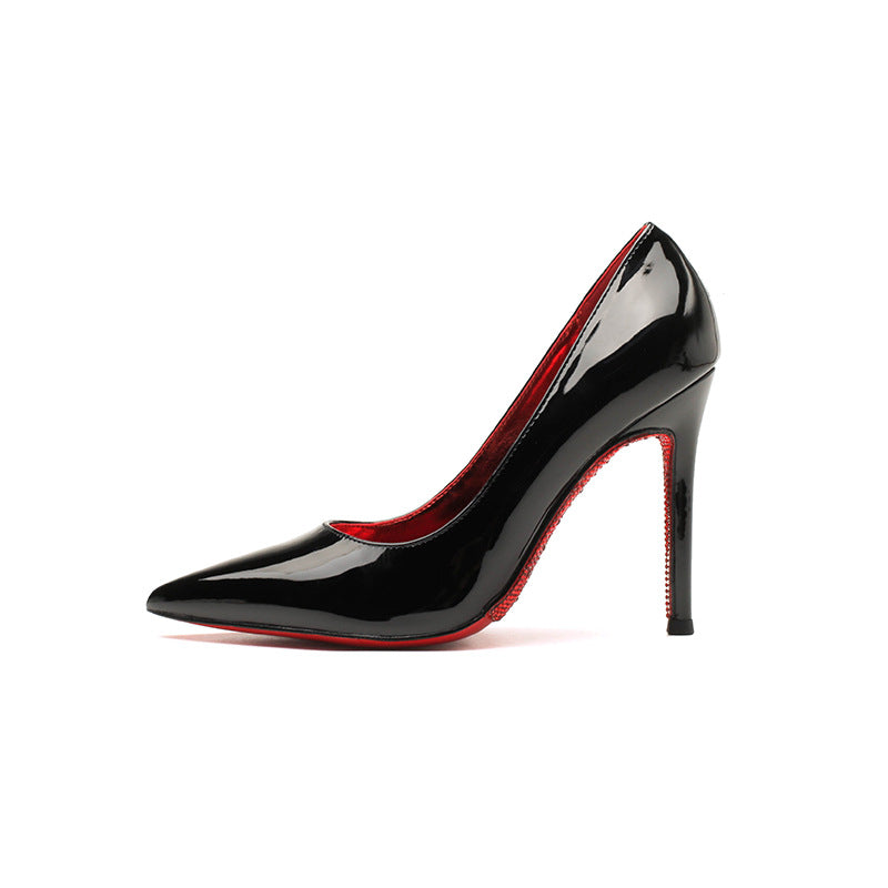 Women's High Wedding Temperament Black Thin Sexy Bridesmaid Classic Style Women's Fashion Shoes