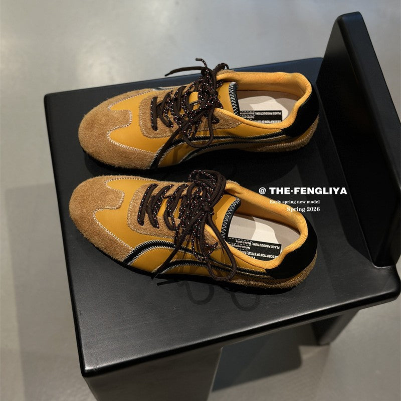 Yuan Spring Versatile Height Increasing Insole Color Matching German Training Women's Sports Shoes